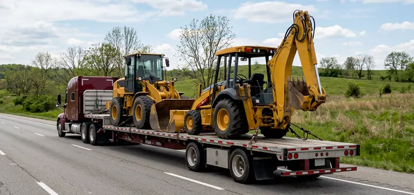Loader and Backhoe Tractors Transport Juneau